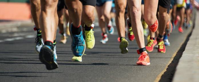Läufer in einem Marathonrennen