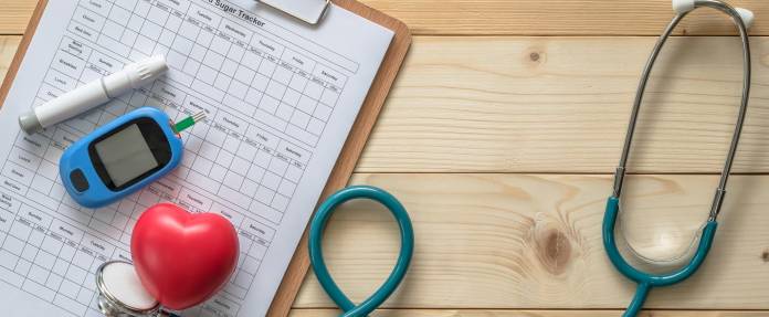 Blutzuckermessgerät, Stethoskop zur Diabetesvorsorge