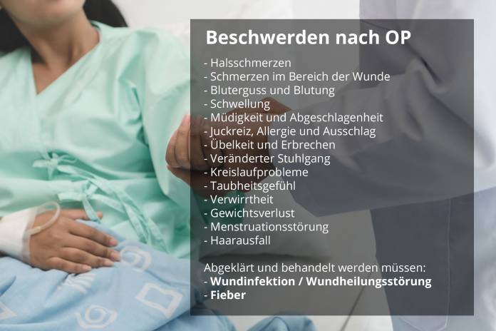 Beschwerden nach Operation