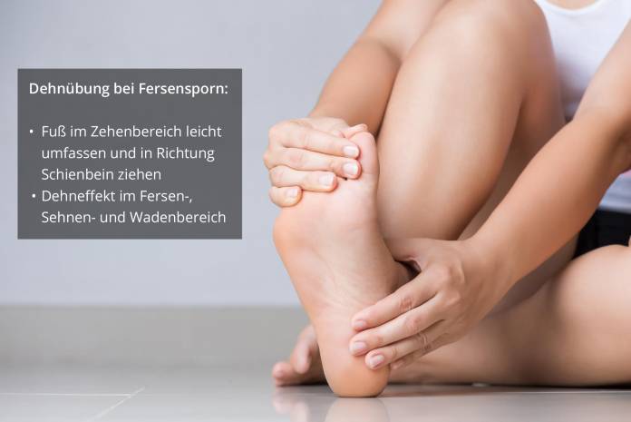 Dehnübung bei Fersensporn