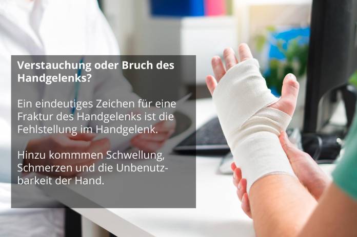 Handgelenk - Verstauchung oder Bruch?