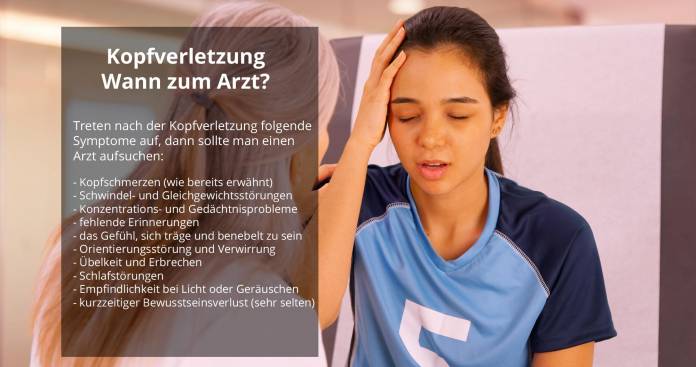 Kopfverletzung - wann zum Arzt?