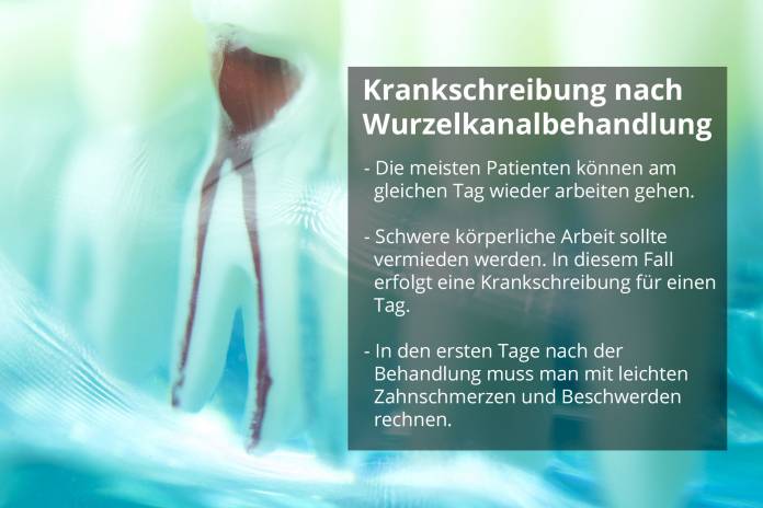 Krankschreibung nach Wurzelkanalbehandlung