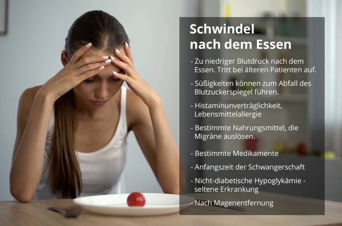 Schwindel nach dem Essen