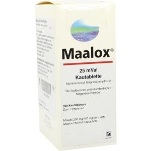 MAALOX 25 mVal, 100 ST