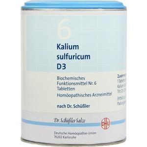 BIOCHEMIE DHU 6 KALIUM SULFURICUM D 3, 1000 ST