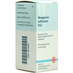 BIOCHEMIE DHU 17 MANGANUM SULFURICUM D12, 80 ST