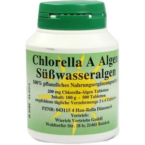 Chlorella A-Algen 200mg, 500 ST