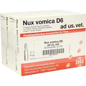 Nux vomica D 6 ad us.vet., 2x10x5 ML
