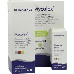 DERMASENCE Mycolex Kombipack Lack + Öl 8ml+75ml, 1 P