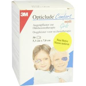 Opticlude 3M Comfort Girls Midi Augenpfl 7cmx5.3cm, 50 ST