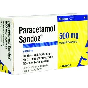 Paracetamol Sandoz 500mg Kinder-Zäpfchen, 10 ST