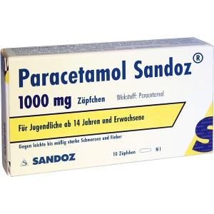 Paracetamol Sandoz 1000mg Erw.-Zäpfchen, 10 ST
