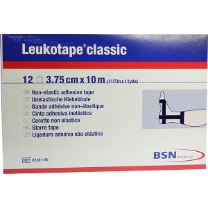 Leukotape classic 3.75cmx10m schwarz Rolle, 12 ST