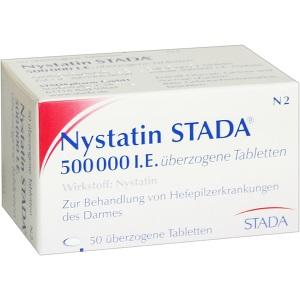 Nystatin STADA 500.000 I.E. überzogene Tabletten, 50 ST