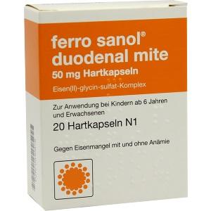 Ferro Sanol duodenal mite 50mg mr.Pellets in Kaps., 20 ST