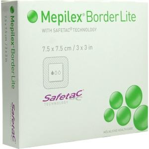 MEPILEX BORDER LITE 7.5x7.5cm STERIL, 5 ST