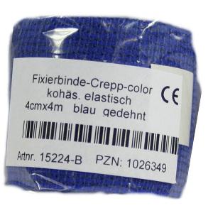 Fixierbinde-Crepp-Color koh.elast.4cm blau 4m gede, 1 ST