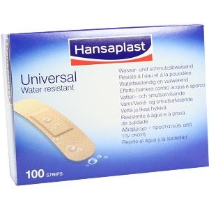 Hansaplast Universal Water Resist.19x72mm Strips, 100 ST