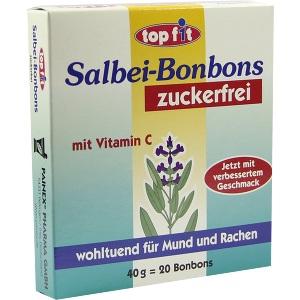 TOPFIT Salbei-Bonbons mit Vitamin C, 40 G