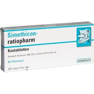 Simethicon-ratiopharm 85mg Kautabletten, 20 ST