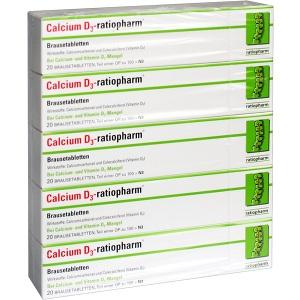 Calcium D3-ratiopharm 600mg/400 I.E. Brausetablett, 100 ST