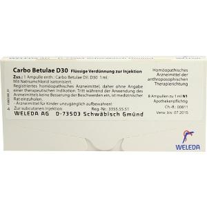 CARBO BETULAE D30, 8x1 ML