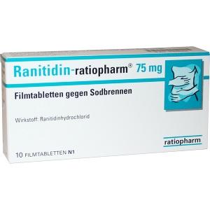 Ranitidin-ratiopharm 75mg Filmtablettengegen Sodbrenn., 10 ST