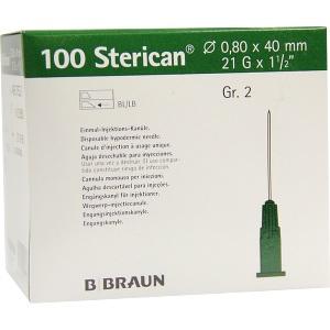 STERICAN 0.80X40 GRUEN L L, 100 ST