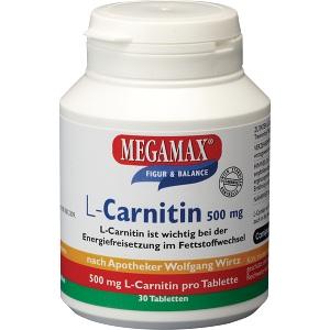 MEGAMAX L-Carnitin 500mg, 30 ST