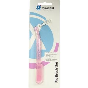 Miradent Pic-Brush Set transp.pink 1Halt+1B, 1 ST