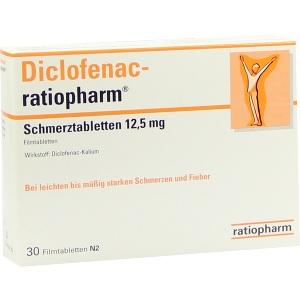 Diclofenac-ratiopharm Schmerztabletten 12.5 mg, 30 ST