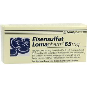 Eisensulfat Lomapharm 65mg, 50 ST