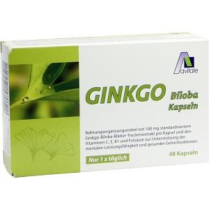 Ginkgo 100mg Kaps + B1 C+E, 48 ST