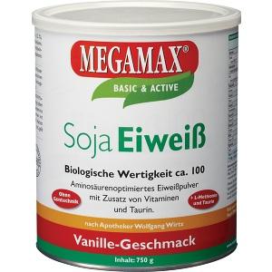 MEGAMAX Soja Eiweiss Vanille, 750 G