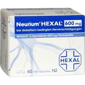 Neurium HEXAL 600 bei diab.bedingten Nervenschäden, 60 ST