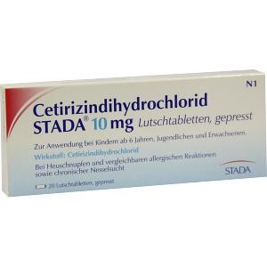 Cetirizindihydrochlorid STADA 10mg Lutschtablettengepr, 20 ST