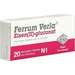 Ferrum Verla Eisen (II)-gluconat, 20 ST