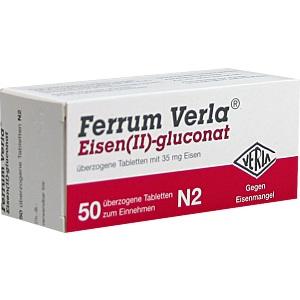 Ferrum Verla Eisen (II)-gluconat, 50 ST