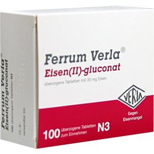 Ferrum Verla Eisen (II)-gluconat, 100 ST