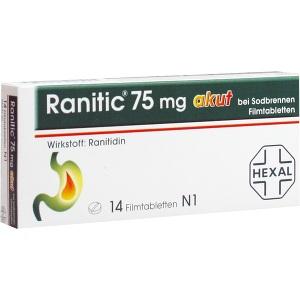 Ranitic 75 akut bei Sodbrennen, 14 ST