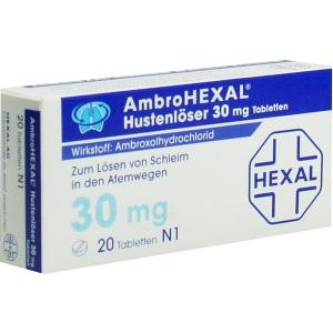 AmbroHEXAL Hustenlöser 30mg Tabletten, 20 ST