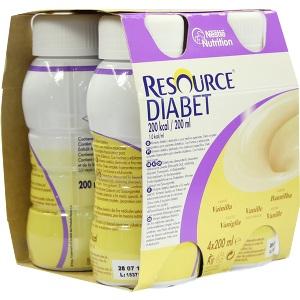 Resource Diabet Vanille, 4X200 ML