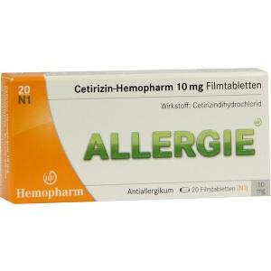 Cetirizin-Hemopharm 10mg Filmtabletten, 20 ST