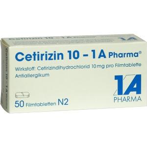 Cetirizin 10 - 1 A Pharma, 50 ST