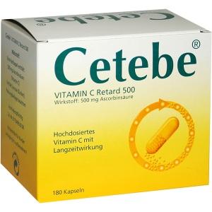 Cetebe Vitamin C Retard 500, 180 ST