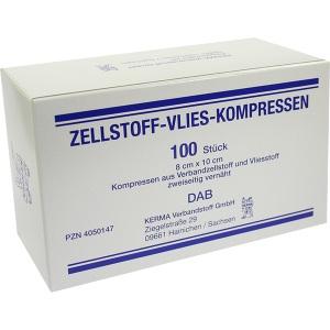 ZELLSTOFF VLIES-KOMPRESSEN 8X10 UNSTERIL, 100 ST