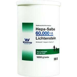 Hepa-Salbe 60000 I.E. Lichtenstein, 1000 G