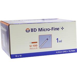 BD Micro-Fine+ U100 Ins.Spr.12.7mm, 100x1 ML