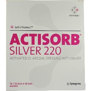 ACTISORB 220 SILVER 10.5x10.5cm steril, 10 ST